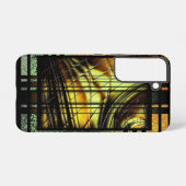 Coque Samsung Galaxy Art Déco En Vert Et Or (Verso Horizontal)