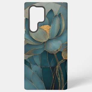 Coque Samsung Galaxy Art géométrique en ligne de fleur de lotus sarcell