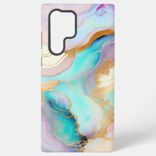 Coque Samsung Galaxy Art parties scintillant abstrait en marbre pastel