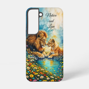 Coque Samsung Galaxy Art romantique fantastique Lion Lionne faune