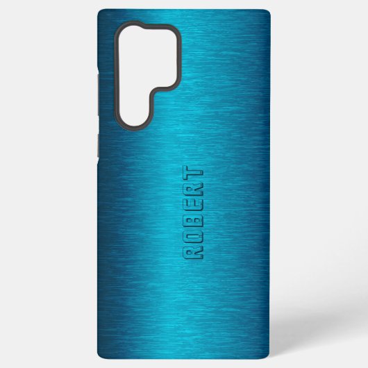 Coque Samsung Galaxy Aspect en aluminium brossé turquoise métallique (Verso)