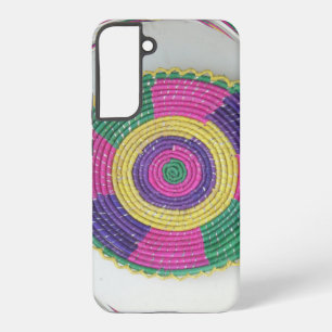 Coque Samsung Galaxy Assiette tissée traditionnelle tourbillon