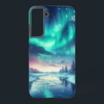 Coque Samsung Galaxy aurora borealis/Noël/hiver<br><div class="desc">allusion à Noël</div>