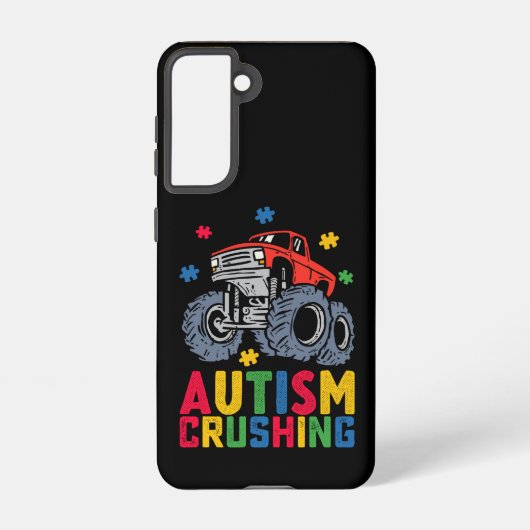 Coque Samsung Galaxy Autisme écrasant Monster Truck Sensibilisation Gar (Verso)