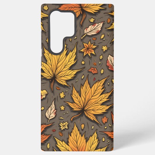 Coque Samsung Galaxy automne feuilles dossier de téléphone cellulaire (Verso)