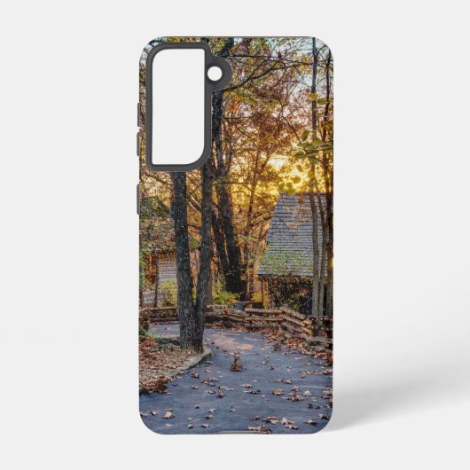 Coque Samsung Galaxy Automne Woods Sunset Walkway Samsung Téléphone Cas (Verso)