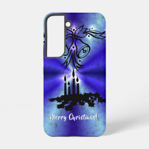 Coque Samsung Galaxy Avent, Artdeco de Noël sur Blue Green Rainbow