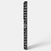 Coque Samsung Galaxy Aztec blanc gris noir Motifs mélangés Motif (Côté gauche)