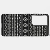 Coque Samsung Galaxy Aztec blanc gris noir Motifs mélangés Motif (Verso Horizontal)