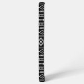 Coque Samsung Galaxy Aztec blanc gris noir Motifs mélangés Motif (Côté gauche)