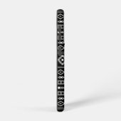 Coque Samsung Galaxy Aztec blanc gris noir Motifs mélangés Motif (Côté droit)