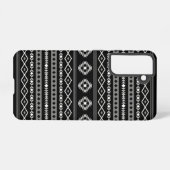 Coque Samsung Galaxy Aztec blanc gris noir Motifs mélangés Motif (Verso Horizontal)