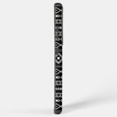 Coque Samsung Galaxy Aztec blanc gris noir Motifs mélangés Motif (Côté droit)