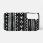 Coque Samsung Galaxy Aztec blanc gris noir Motifs mélangés Motif (Verso Horizontal)