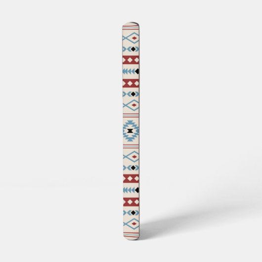 Coque Samsung Galaxy Aztec Blue Red Black Cream Mixte Motifs Motif (Côté gauche)