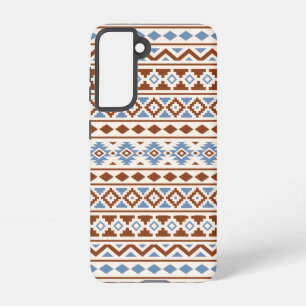 Coque Samsung Galaxy Aztec Essence Motif II Crème bleu rouille