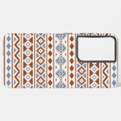Coque Samsung Galaxy Aztec Essence Motif II Crème bleu rouille (Verso Horizontal)