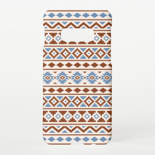 Coque Samsung Galaxy S10E Aztec Essence Motif II Crème bleu rouille