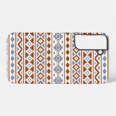 Coque Samsung Galaxy Aztec Essence Pattern II Rust Blue Cream (Verso Horizontal)