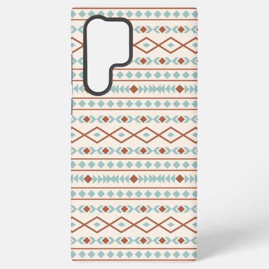 Coque Samsung Galaxy Aztec Formes Motif rouille crème Turquoise (Verso)