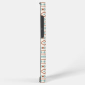 Coque Samsung Galaxy Aztec Formes Motif rouille crème Turquoise (Côté droit)
