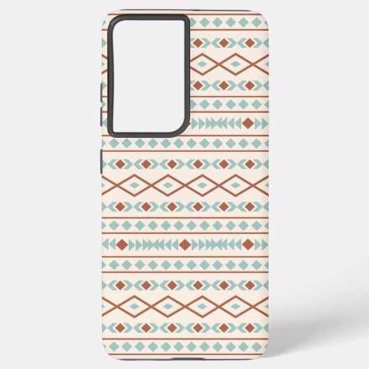 Coque Samsung Galaxy Aztec Formes Motif rouille crème Turquoise (Verso)