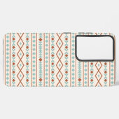 Coque Samsung Galaxy Aztec Formes Motif rouille crème Turquoise (Verso Horizontal)