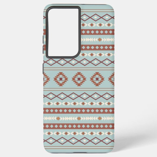 Coque Samsung Galaxy Aztec Mixte Motif Motif Rusts Crème Bleu (Verso)