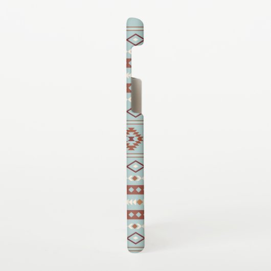 Coque Samsung Galaxy Aztec Mixte Motif Motif Rusts Crème Bleu (Côté gauche)