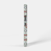 Coque Samsung Galaxy Aztec Mixte Motif Motif Rusts Crème Bleu (Côté droit)