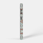 Coque Samsung Galaxy Aztec Mixte Motif Motif Rusts Crème Bleu (Côté droit)