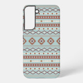 Coque Samsung Galaxy Aztec Mixte Motif Motif Rusts Crème Bleu (Verso)