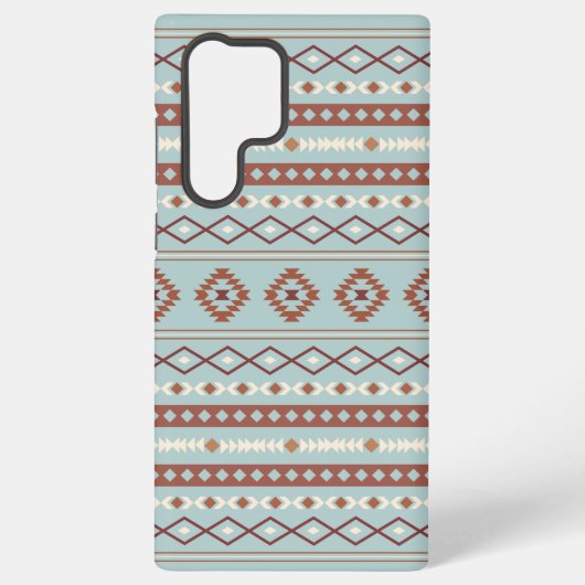 Coque Samsung Galaxy Aztec Mixte Motif Motif Rusts Crème Bleu (Verso)