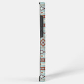 Coque Samsung Galaxy Aztec Mixte Motif Motif Rusts Crème Bleu (Côté droit)