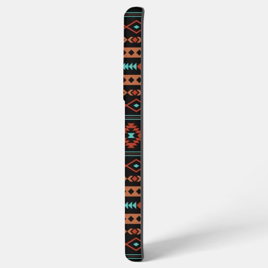 Coque Samsung Galaxy Aztec Rusts Turquoise Noir Motifs mélangés Motif (Verso Horizontal)