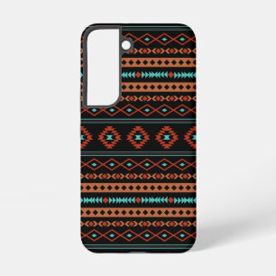 Coque Samsung Galaxy Aztec Rusts Turquoise Noir Motifs mélangés Motif