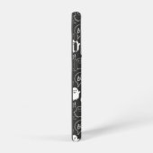 Coque Samsung Galaxy B&W Cute Doodle Halloween Motif (Côté droit)