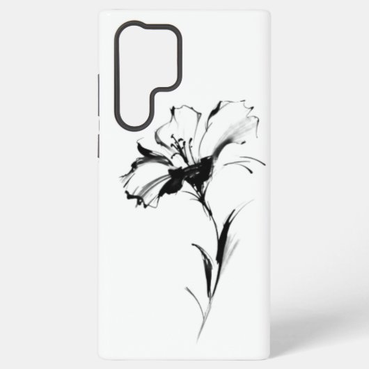 Coque Samsung Galaxy B&W Flower (Verso)