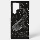 Coque Samsung Galaxy Baleine requin céleste noir blanc étoiles points a (Verso)