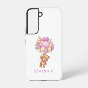 Coque Samsung Galaxy Ballotte rose ours en peluche