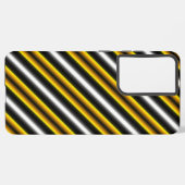 Coque Samsung Galaxy Bandes arc-en-ciel blanc jaune (Côté gauche)