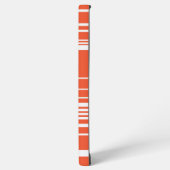 Coque Samsung Galaxy Bandes complexes - Orange et Blanc (Côté gauche)