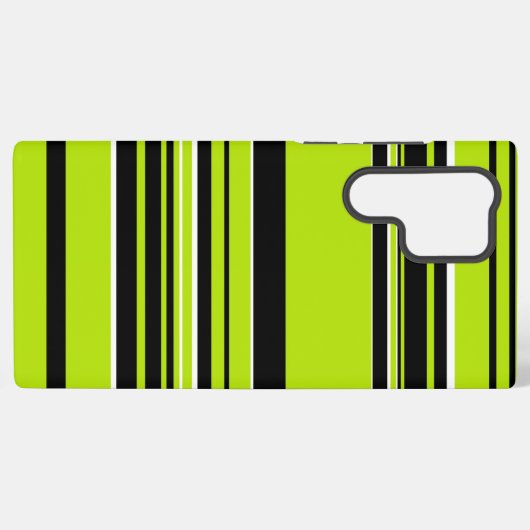 Coque Samsung Galaxy Bandes complexes - Vert citron (Verso Horizontal)