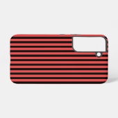 Coque Samsung Galaxy Bandes noires rouges (Verso Horizontal)