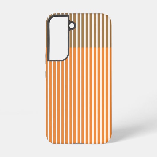 Coque Samsung Galaxy Bandes orange Brown (Verso)