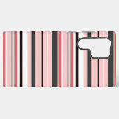 Coque Samsung Galaxy Bandes roses gris mignonnes (Verso Horizontal)