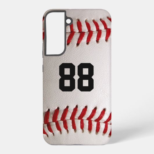 Coque Samsung Galaxy Baseball avec numéro personnalisable (Verso)