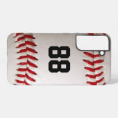 Coque Samsung Galaxy Baseball avec numéro personnalisable (Verso Horizontal)