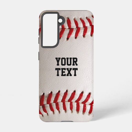 Coque Samsung Galaxy Baseball avec texte personnalisable (Verso)