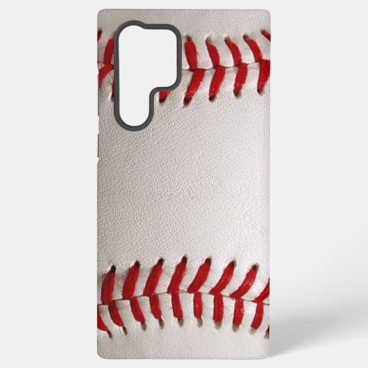 Coque Samsung Galaxy Baseball et Softball Classiques Couture Rouge (Verso)